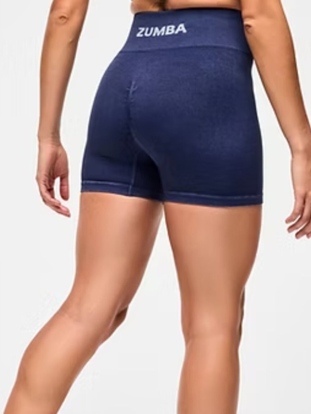 Blue Jean Seamless High Waisted Biker Shorts - Indigo